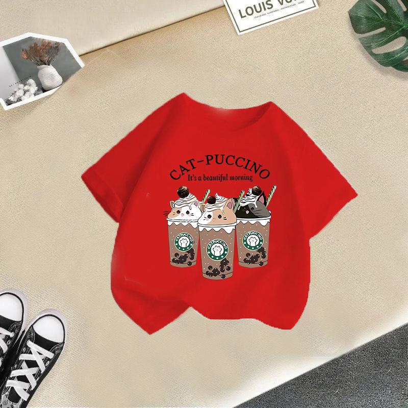 Kid T Shirt Printed Children T-shirt Kids 100% Cotton Clothes Tops 2-13Y Loose-fit Casual Crew Neck Short-sleeve T-shirt