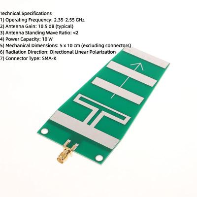 2.4G Wifi Directional Image Transmission Antenna High Gain Antenna 2.35-2.55Ghz 10Db Yagi Antenna