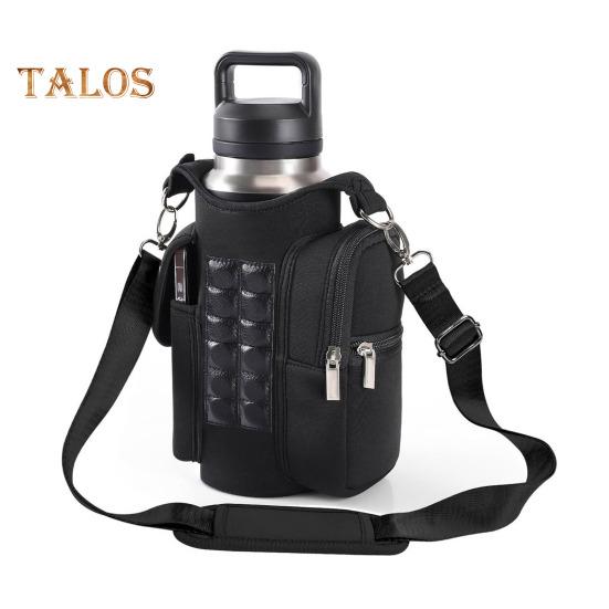 Magnetic Water Bottle Holder Crossbody Bag Waterproof Oxford Kettle Pouch for Gym Outdoor Hiking Fitness Essentials Organizer