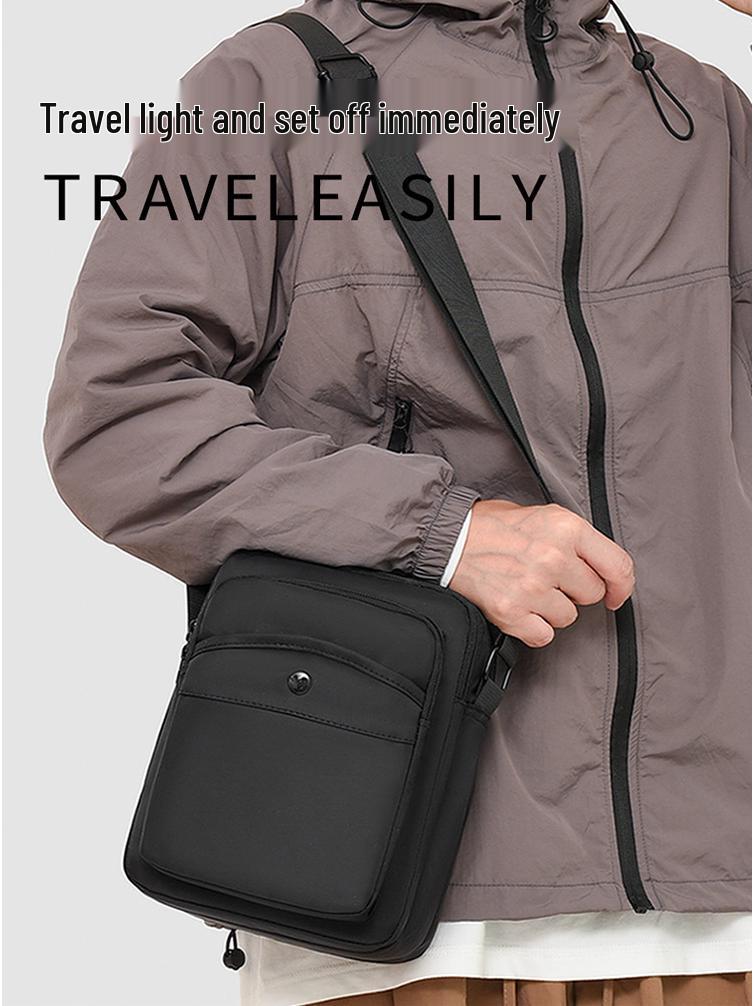Men's Lightweight Oxford Cloth Crossbody Bag - Trendy Travel Shoulder Handbag & Vertical Sports Backpack