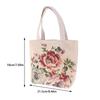 Embroidery Canvas Bag Cute Butterfly Rabbit Peony Tote Bag Small Shoulder Traveling Pouch Handbag Grocery Storage Bag