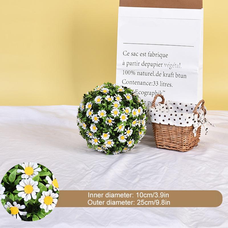 

1 шт. Искусственное растение для крыльца, входной двери, искусственное растение, легкая сборка, садовые сферы, реалистичный топиарный шар, для помещения/улицы 25cm