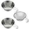 NANGOGEAR Stainless Steel Sierra Cup and Sierra Colander Set (2 Pieces), 18-8 Stainless Steel, 21110/21115 (S-220-2P/S-213)