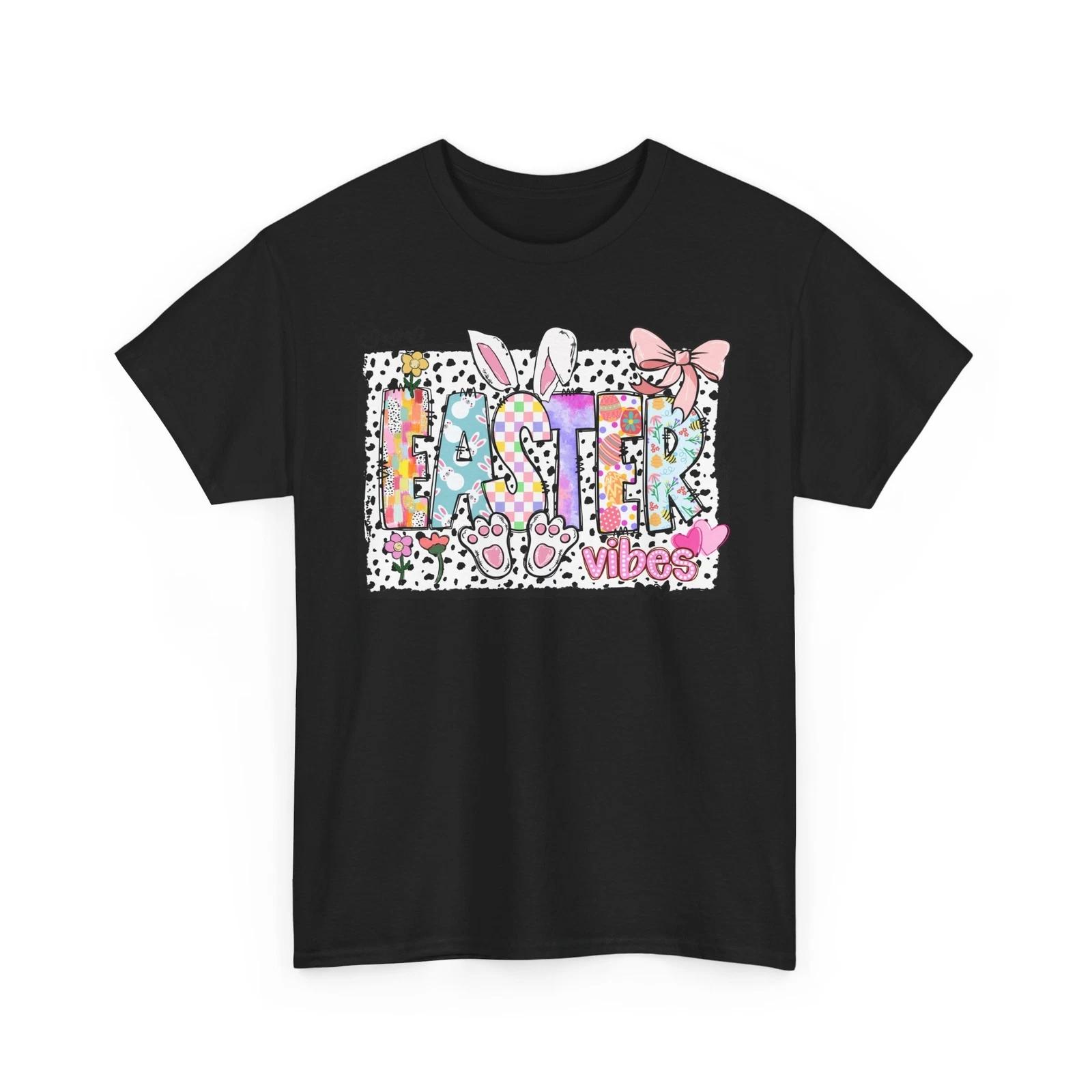 

Colorful Floral T-Shirt | Botanical Design & Spring Season Tee | Rabbit Bunny M