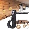 New With Screw Lights Hook Plastic Black White Garage Hooks Lights Holder Indoor And Outdoor
