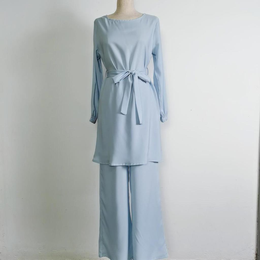 Yiduo Duo European & American Solid Color Fashion Two-Piece Set 21028