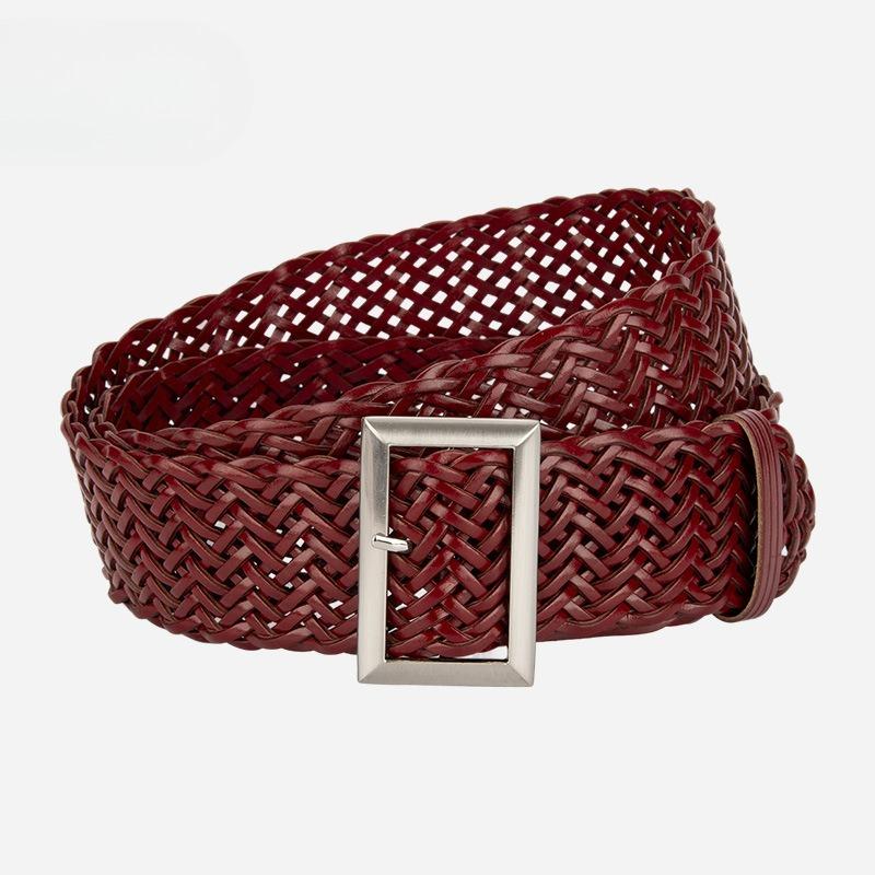 Women's Korean Style Fashion Braided Belt Fashionable Versatile Dress Accessories Without Punching Women's Belt