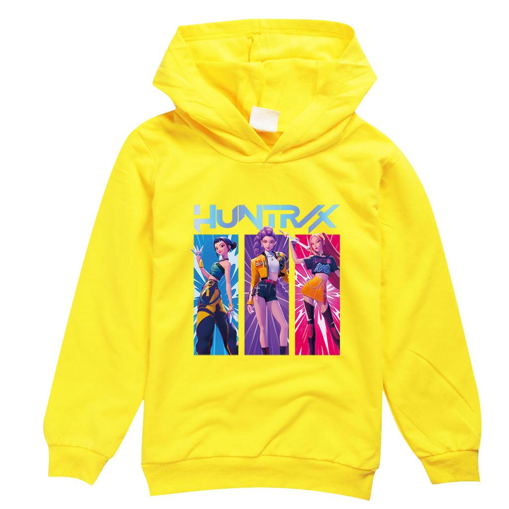 Dziecięce Dziewczęce Anime Kreskówka K-Pop Rumi Zoey Mira Nadrukowane Codzienne Bluzy z Długim Rękawem z Kapturem