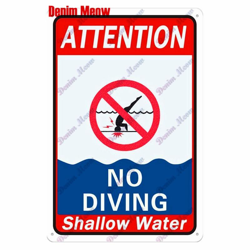 Retro Pool Rules Metal Sign Tin, Vintage Summer Swim Happy Place Plates, Wall Sign, Bar & Grill, Pub Decor, WY51