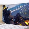 Ghost Blade by Wlop Comic Character Decoration Tapestry Dormitory Bedroom Bedside Wall Background Cloth Psychedelic Decoration