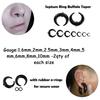 14G-00G Ear Expander Kit Acrylic Tapers Plugs Acrylic Cone Silicone Tunnel Spiral Cone Piercing Kits for All Piercings