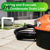 Split System Drain Clog Remover AC Condensate Unclogger Vacuum Attachment Universal HVAC PVC Pipe Unclogger Leak Proof Connector Tool Heavy