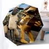 1pc Shaun the Sheep Dog Automatic Folding Umbrella, Portable Collapsible Design, Casual Outdoor Accessory L1127065
