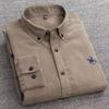 Men's Vintage Corduroy Long Sleeve Shirt - Pure Cotton Business Casual