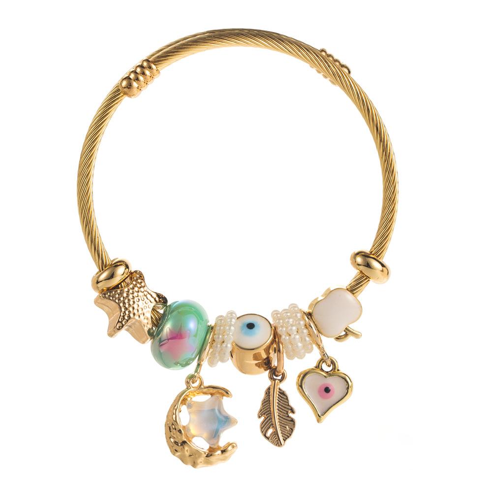 Trendy INS Style Fashion DIY Super Fairy Star Moon Pendant Bracelet Hot Selling Women's Bracelet