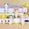 12Pcs Holding Chin Angel Doll Fruit Animal Headgear Angel Figurine PVC Cartoon Angel Figure Bookshelf Desktop Decoration Ornament