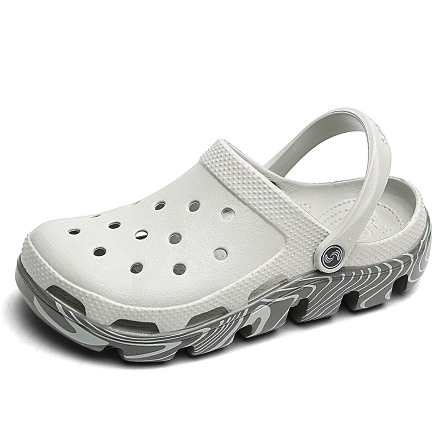 Clog Sandals for Clog Crocband Beach Casual Fashion Breathable [Ainiway] Men, Slippers, Sandals, Slip-on, Sandals, Amphibious, Lightweight, (724-QB40)