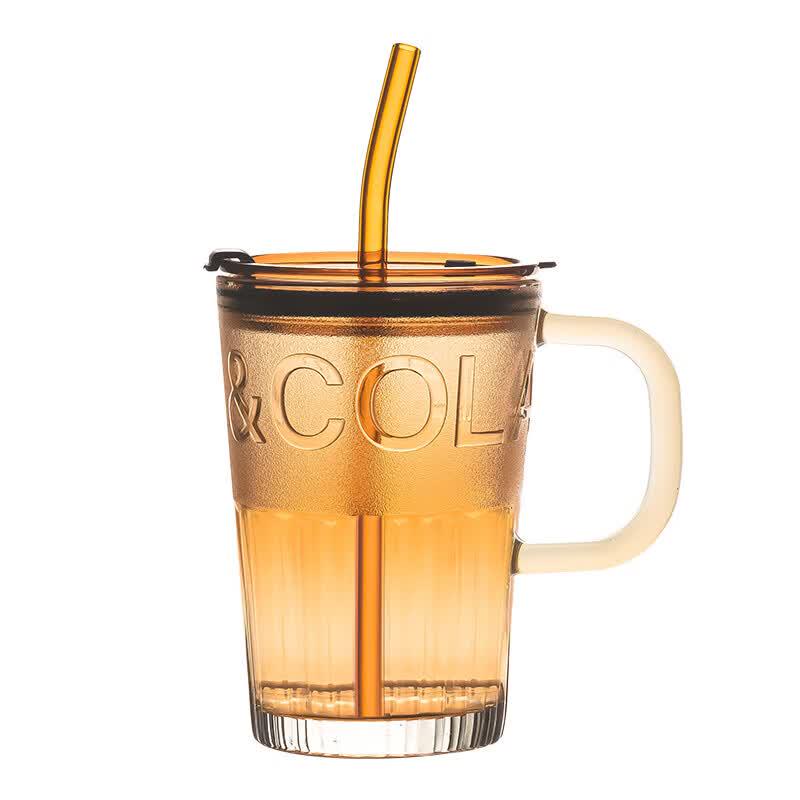 MOM Portable Straw Glass Coffee Mug