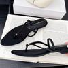 Fashion Pointed Toe Open Toe Comfortable Women Flip Flops Narrow Strap Clamp The Foot Roman Sandals Summer Fashion Vacation Beach Shoes