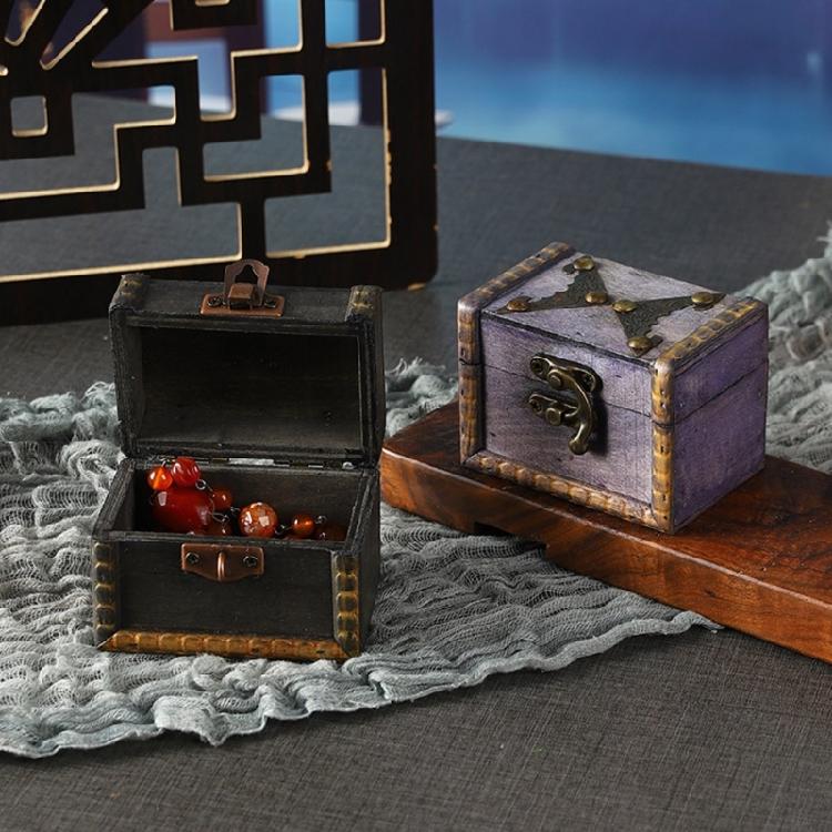 Eleganckie Pudełko do Przechowywania z Zamknięciem Zabezpieczającym Duża Pojemność Drewniane Organizery na Biżuterię Pamiątki Rodzinne