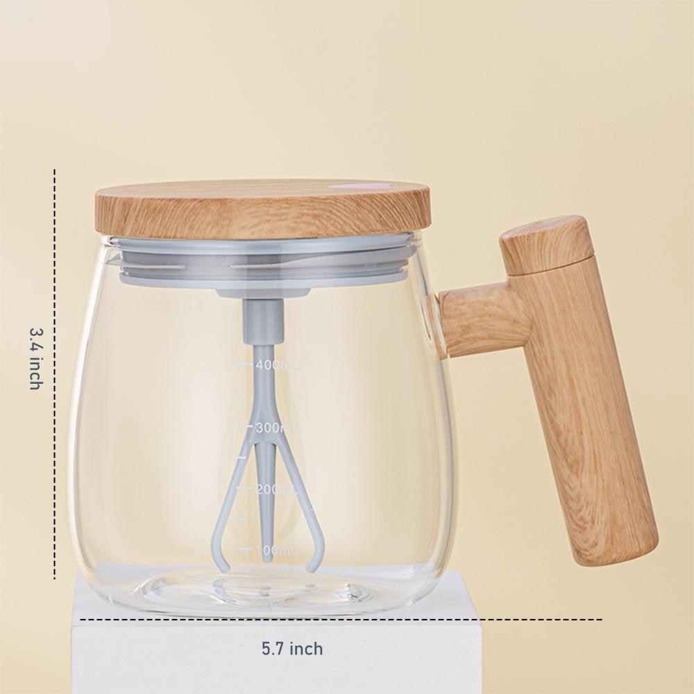 Tazza Automescolante 400ML Tazza Elettrica per Mescolare Caffè Tazza con Serbatoio Interno in Vetro Tazza Elettrica Automatica per Mescolare Polvere Proteica Cucina