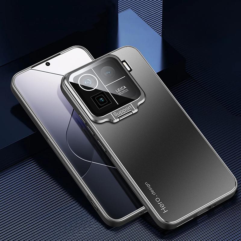 

Для Xiaomi 15 Pro 14T чехол металлический объектив камеры невидимый держатель чехол для Mi15 14 T 13T Pro 14Pro 14 Civi ультра ударопрочный матовый чехол с подставкой for xiaomi 15 чёрный