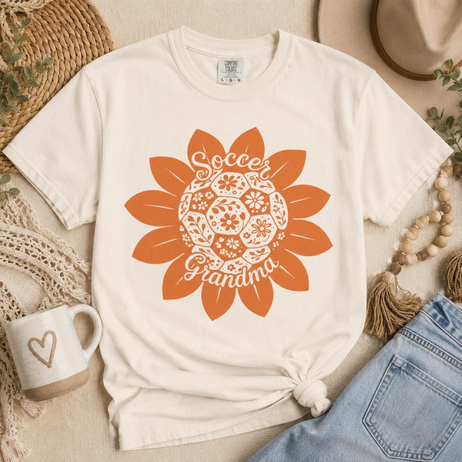Soccer Grandma Sunflower T-shirt | Soccer Mom Grandma Tee S