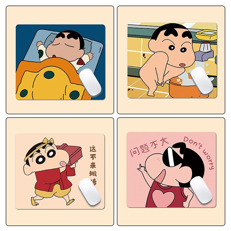 Crayon Shin-Chan Oyun Mouse Pad'i Anime Sevimli Masaüstü Fare Altlığı Bilgisayarlar Ofisler Oyuncular İçin Fare Altlıkları Kaymaz Kolay Temizlenir