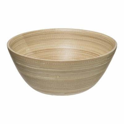 Salad Bowl 25Cm Bamboo Natural 2.3L Light