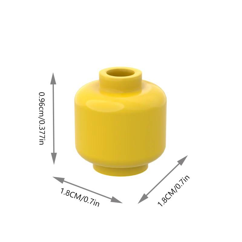 20Pcs MOC Brick Parts 3626 30011 Blank Head Plain Compatible Building Block Particles DIY Assmble Kids Puzzle Brain Toys Birthday Gifts