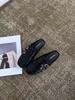 [Excluding Tax] Platform Half Slippers Retro Carved Square Head Loafers Women'S Shoes New British Style Bag Head Slippers