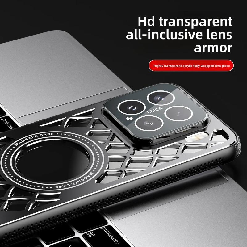 Case For Xiaomi 15Ultra Alloy Heat Dissipation Magnetic Shockproof Cover For Mi 15 14 Pro Magsafe Wireless Charging Bumper Shell