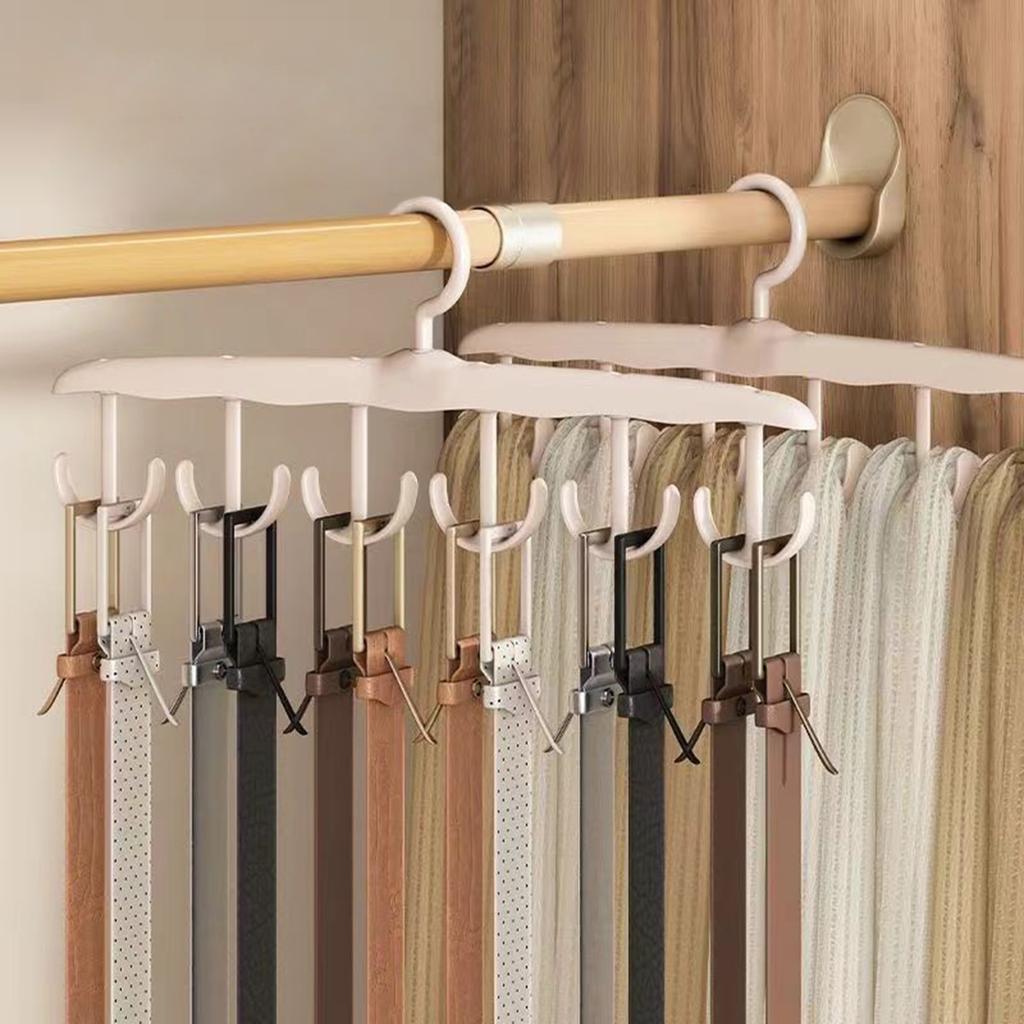 360 Degree Rotating Clothes Hanger With Waved Designs for Space Saving Home Dormitory Storage Organization