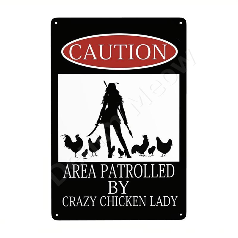 The Fluffy Butt Hut Vintage Retro Metal Sign Hot Chicks Funny Wall Art Sign Welcome To Our Coop Kitchen Farmhouse Wall Decor