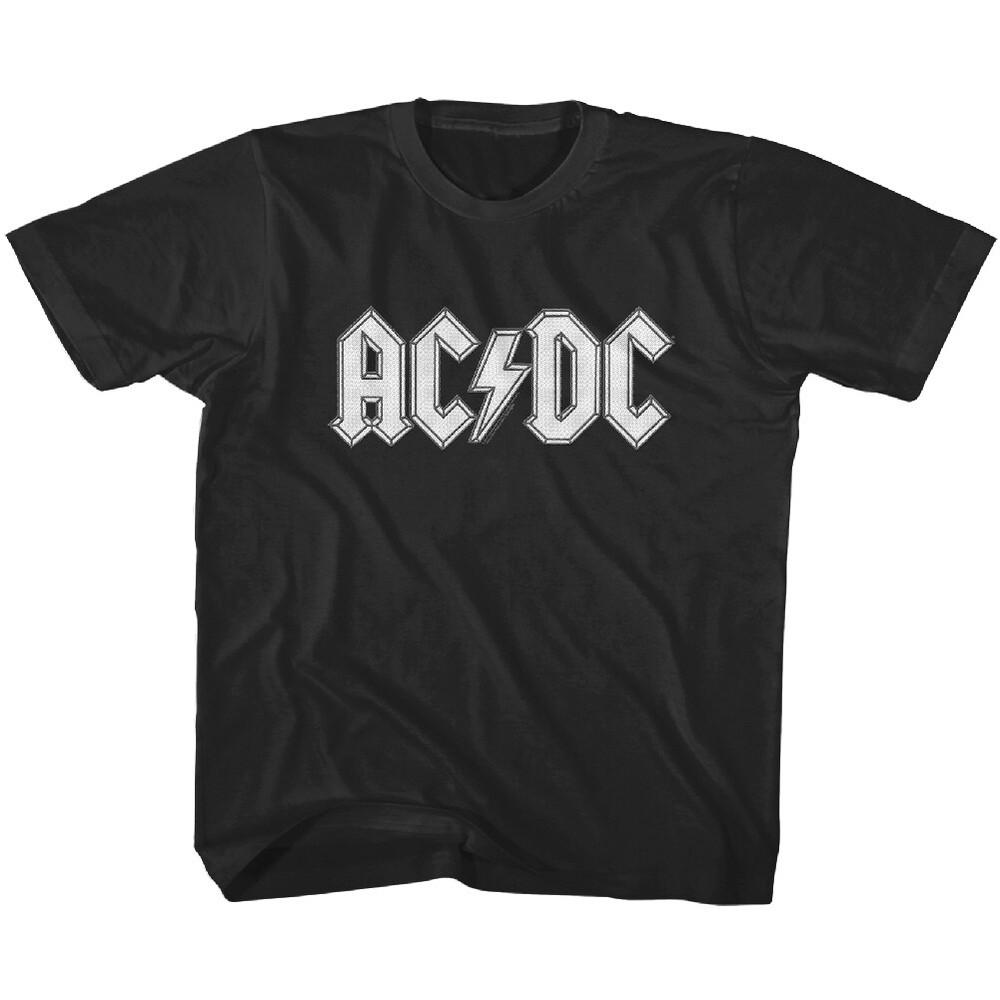 

ACDC Vintage Patch Logo T Shirt Rock Band Boys Girls Baby Youth Toddler L