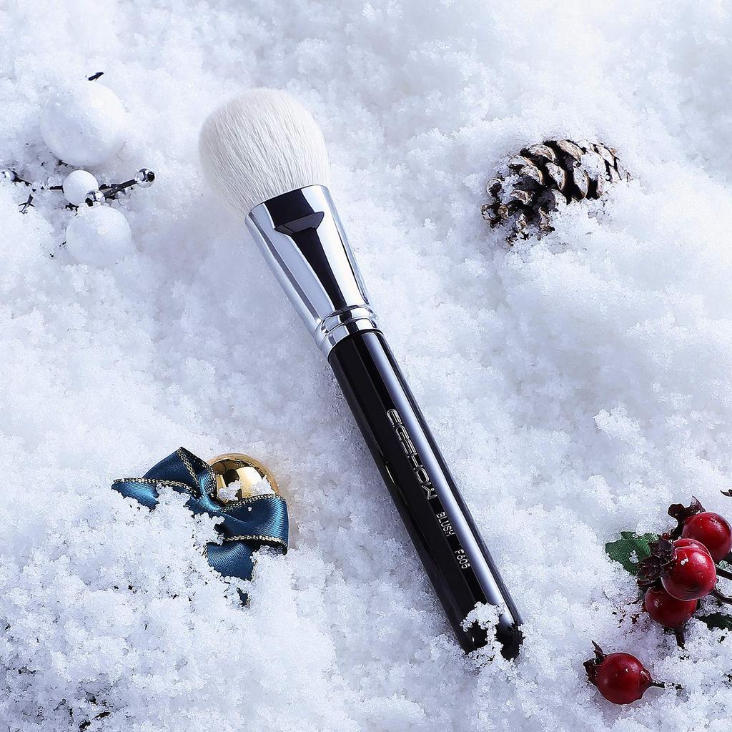 EIGSHOW Premium Animal Hair Cheek Makeup Easy To Wooden F605 Brush, Brush, Fine-Pitch Wool, Powder-Holding Capacity, Soft, Apply, Handle,