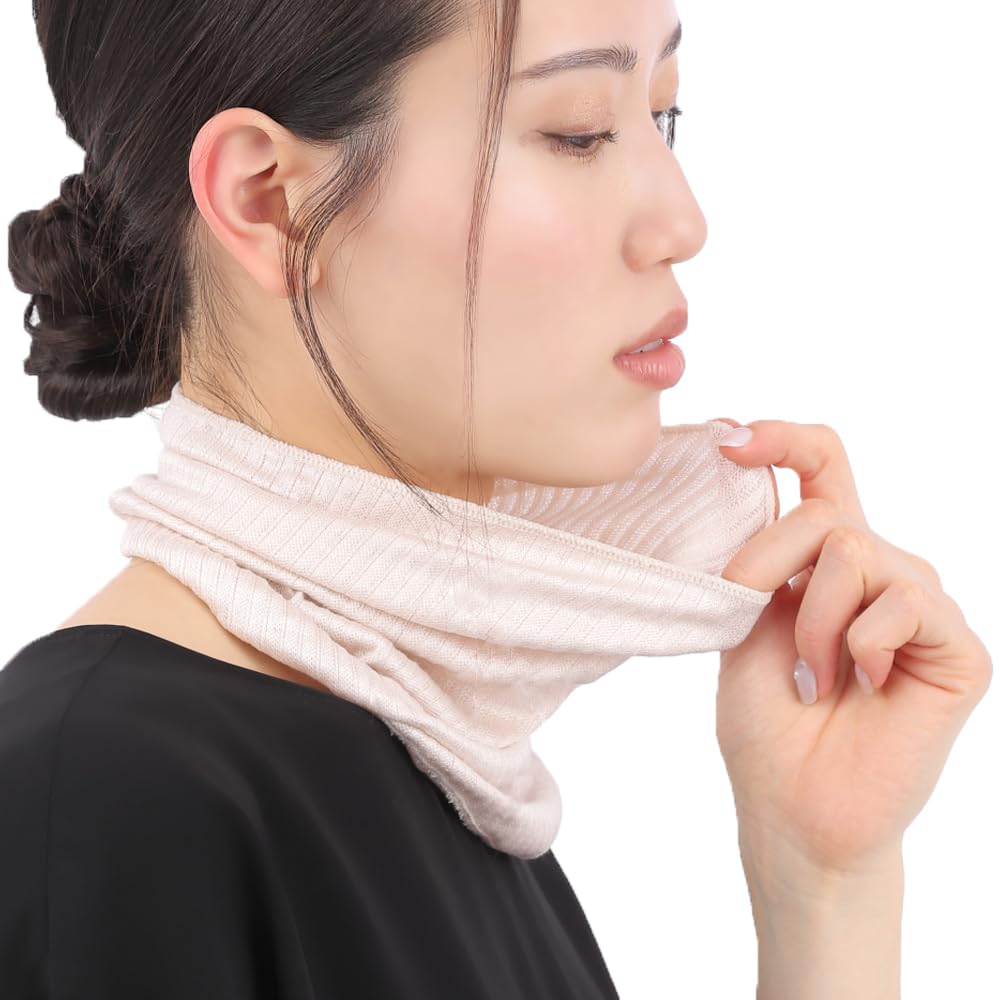Socks Neck Made in Air Conditioning Cold Cold Weather Sun UV SN06 One Size Fits M&M Warmer/Neck Cover, Japan, 94% Silk, Women's, Protection,