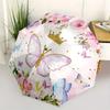 Butterfly Princess Automatic Folding Umbrella Simple 8 Rib Design, Bright Cartoon Pattern, Durable Iron Frame, Suitable For Travel, Outdoor