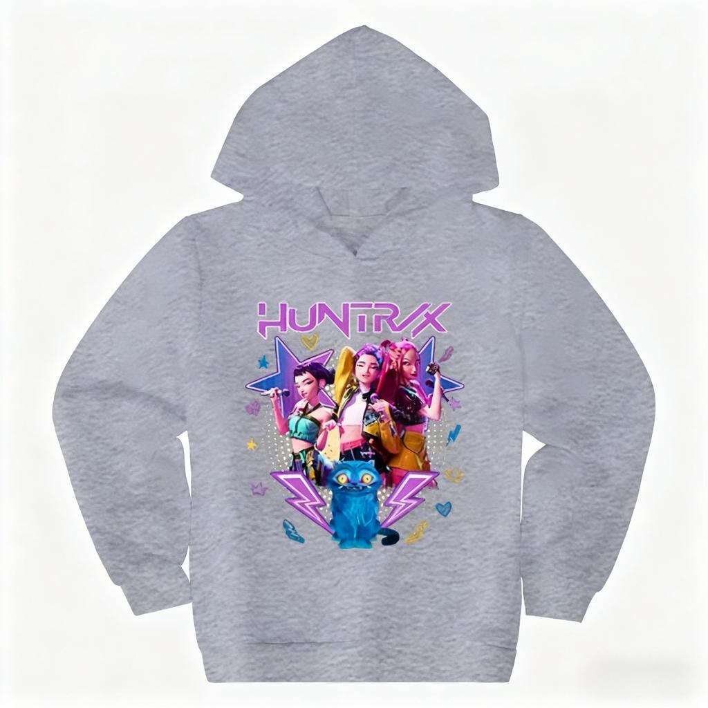 Kpop Lovec démonů Dětské oblečení Módní ležérní mikiny Filmový kreslený dětský dívčí mikiny s kapucí