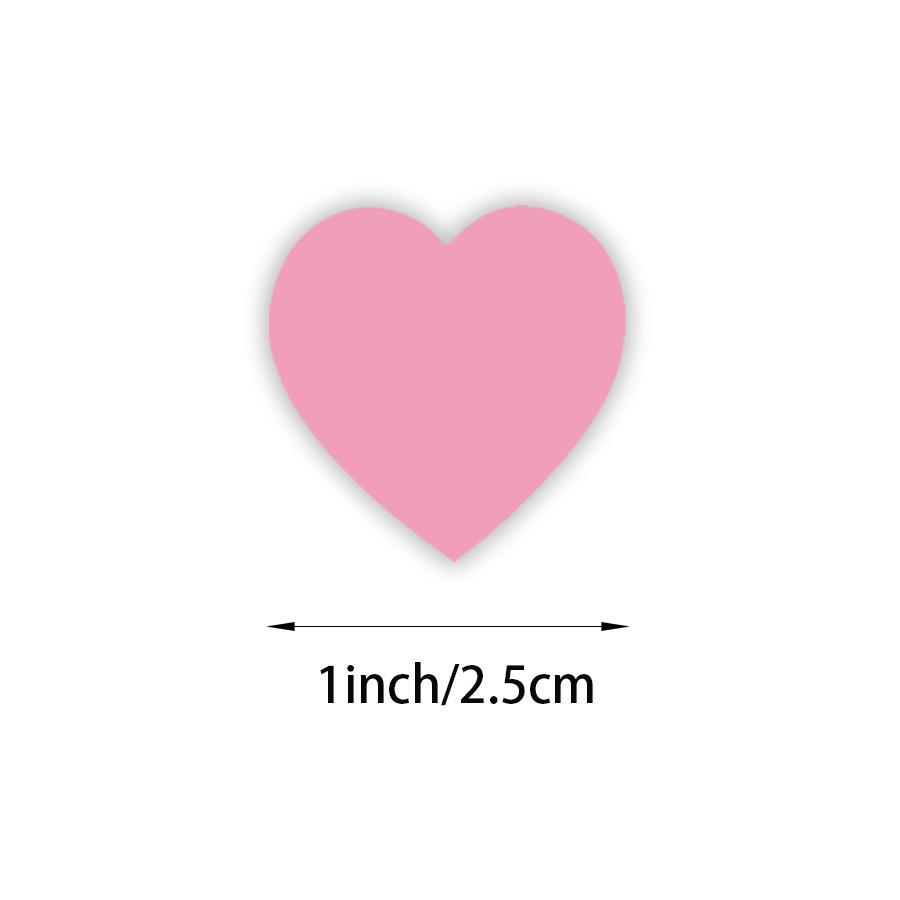 Heart-Shaped Love Stickers - 500 Self-Adhesive Labels per Roll