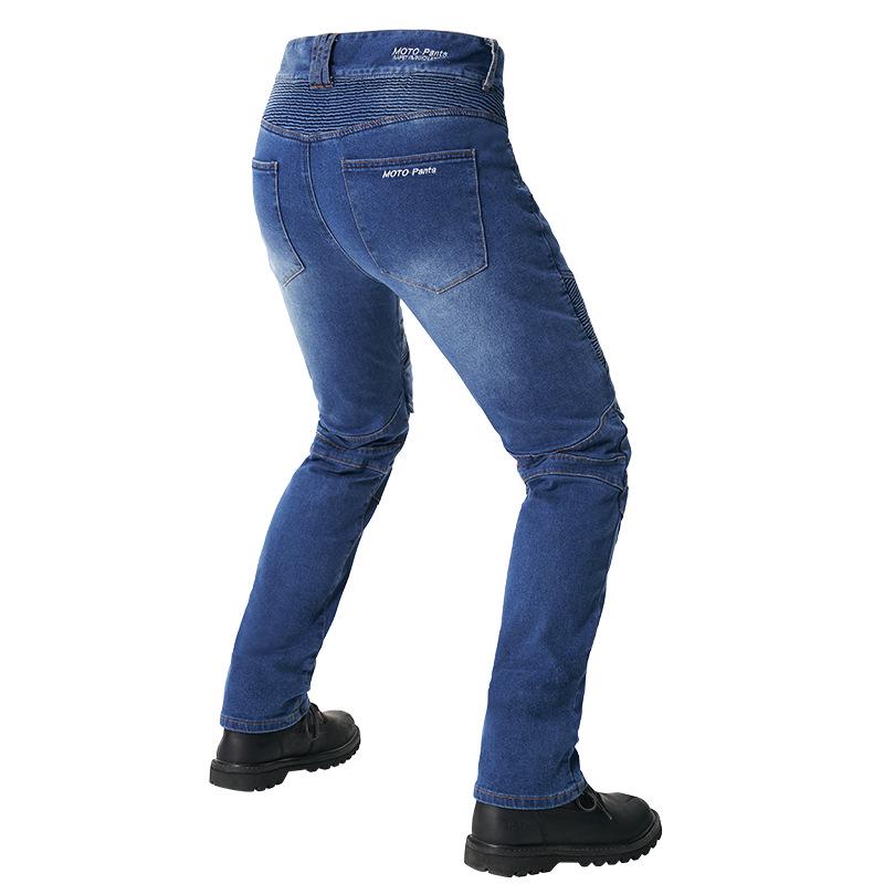 Motorradrennhose mit geradem Bein und Knieschützern