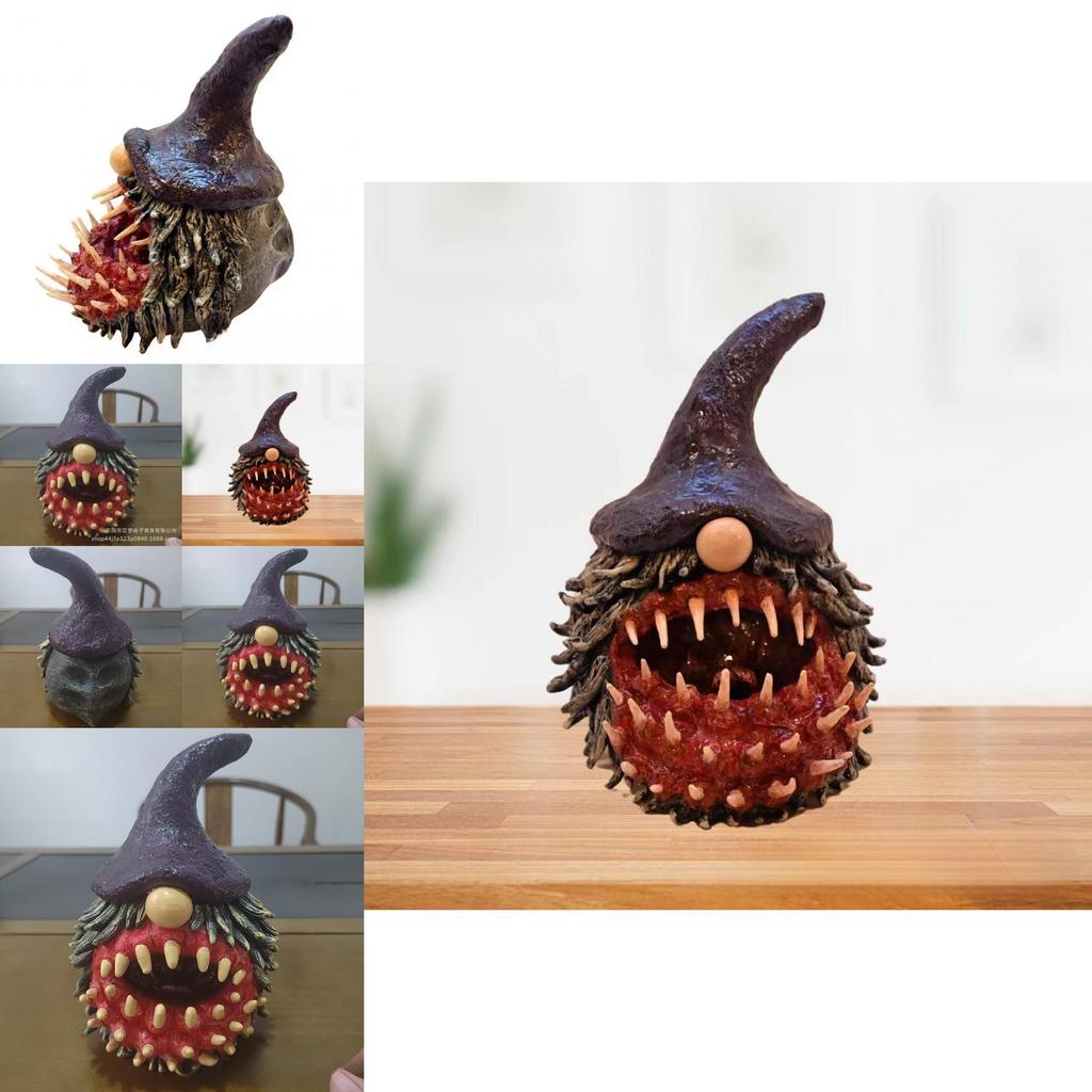 Charming American Style Evil Gnome Resin Figurine Perfect For Halloween Decorations