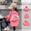 Girls' 3-in-1 Thick Hardshell Spring and Autumn Children's Fashion Hooded Coat