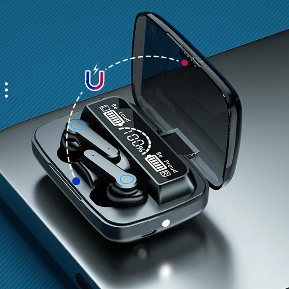 NEW M19 headset TWS Earphone Intelligente Touch Control Wireless Bluetooth-compatible Headphones Waterproof LED Display With Mic