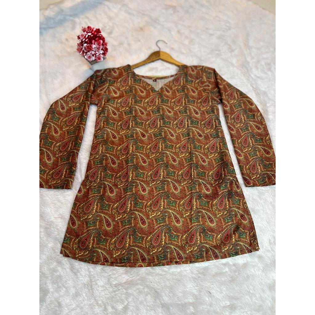 Indian Women Casual Wear Short Kurta Set Bollywood Designer Ethnic Top Kurta Set