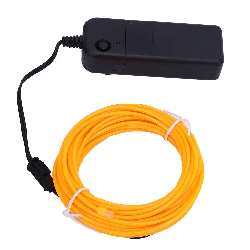 EL Wire Orange 16.4ft 5m Flexible 4 Modes 360 Degrees  Cuttable EL Cable for Party Festival Bar