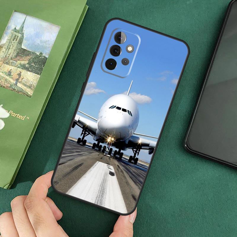 Aircraft Airplane Fly Travel Case For Samsung Galaxy A54 A12 A22 A32 A52 A72 A52S A14 A70 A51 A71 A33 A53 A73 Cover