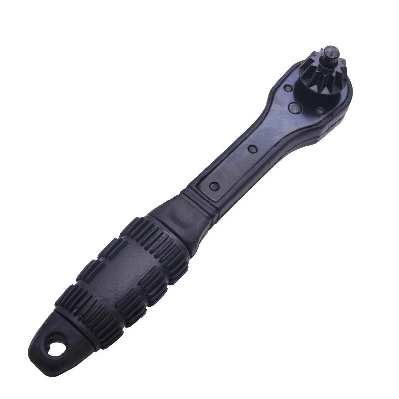 Dual-Purpose Black Ratchet Drill Chuck Key & Wrench (12.7mm & 17.5mm)