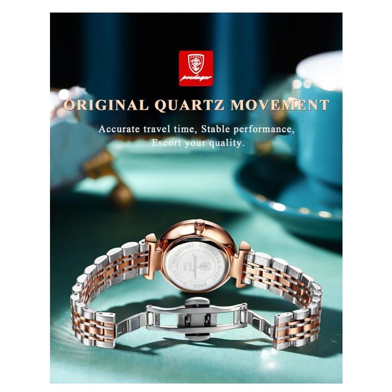 POEDAGAR Luxury Brand Women's Watches Waterproof Stainless Steel Date Ladies Wristwatch Fashion Elegant Quartz Watch Reloj