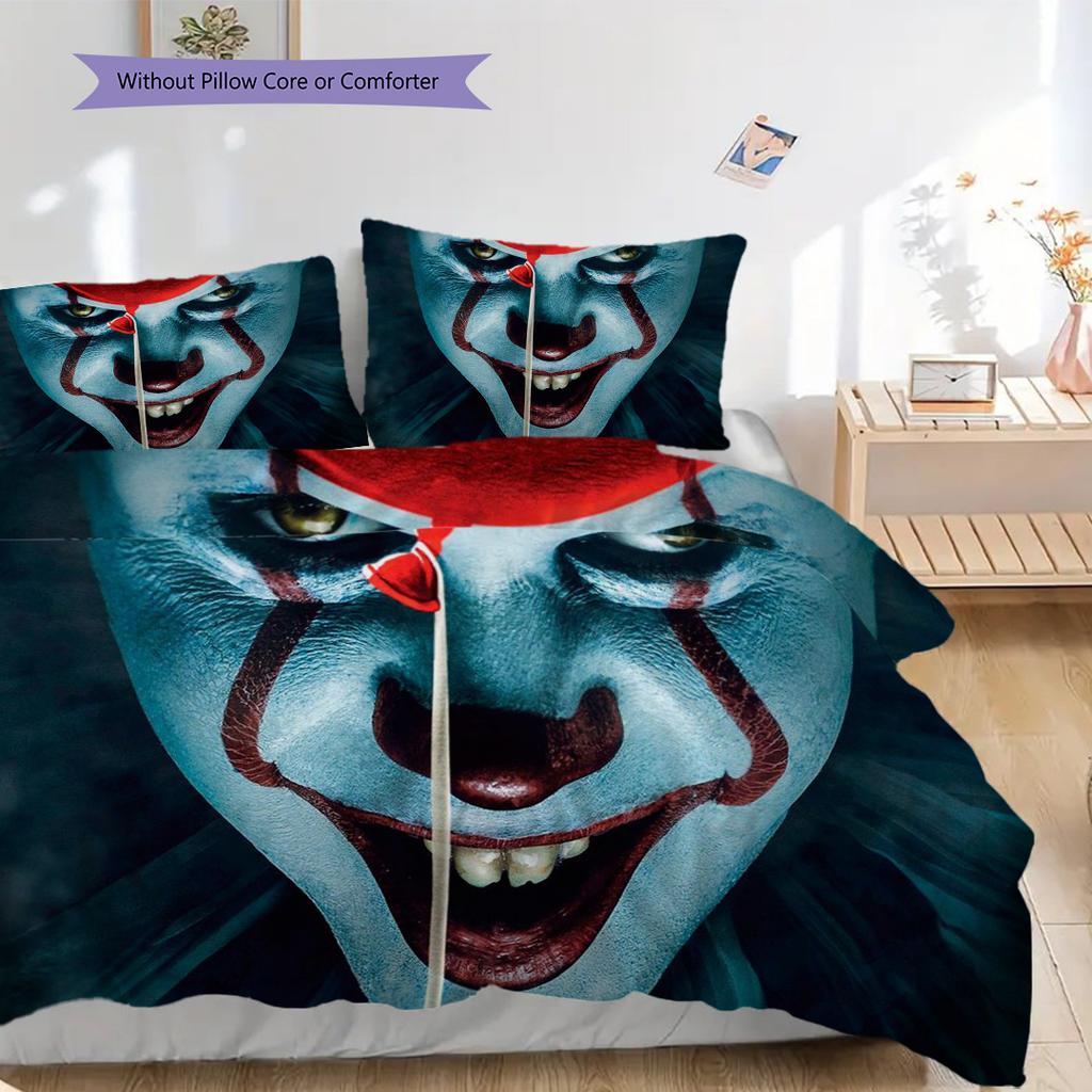 Horror Icons Collage Threepiece Set 1 Duvet Cover 2 Pillowcase Without Core Bedding Set Soft And Comfortable Christmas Birthday Gift
